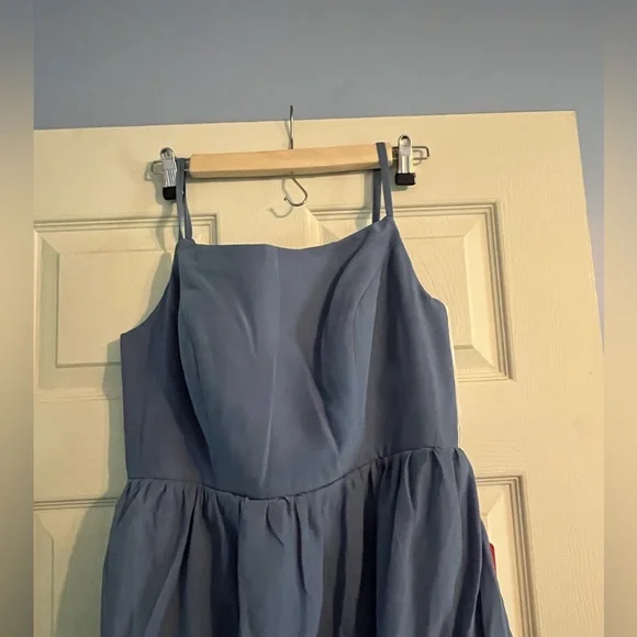 Trumpet/Mermaid Scoop Neck Chiffon Evening Dress - Slate Blue - Picture 4 of 6